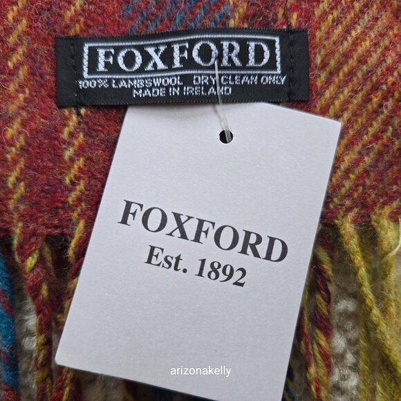 NWT Foxford Lambswool Scarf Plaid - Picture 4 of 9